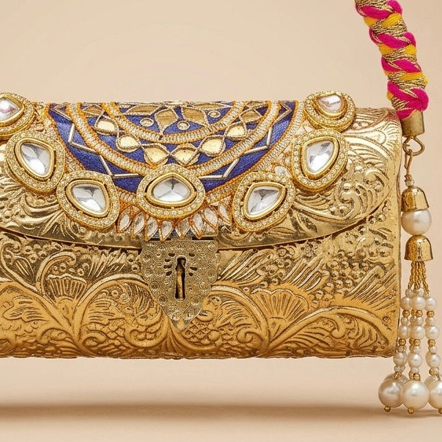 Royal Kundan Heirloom Clutch