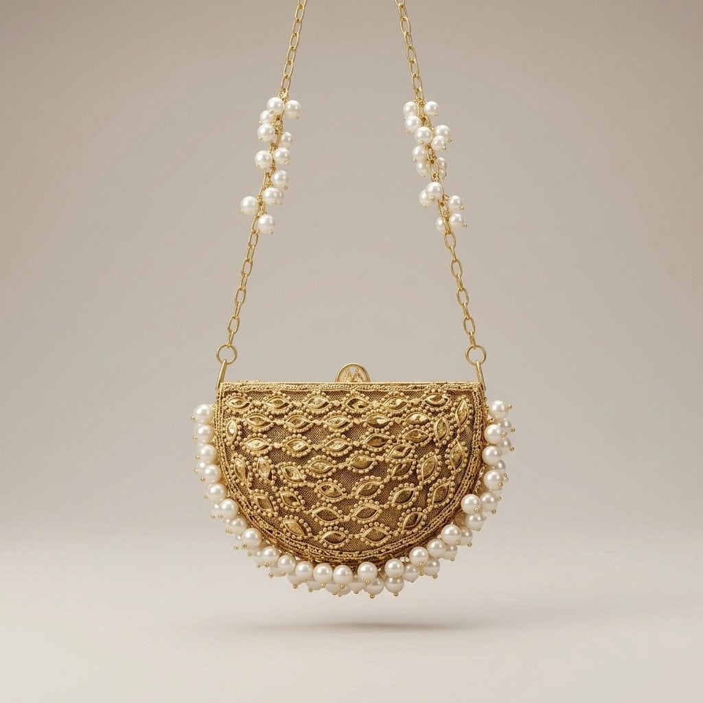 The Pearl Luna Clutch