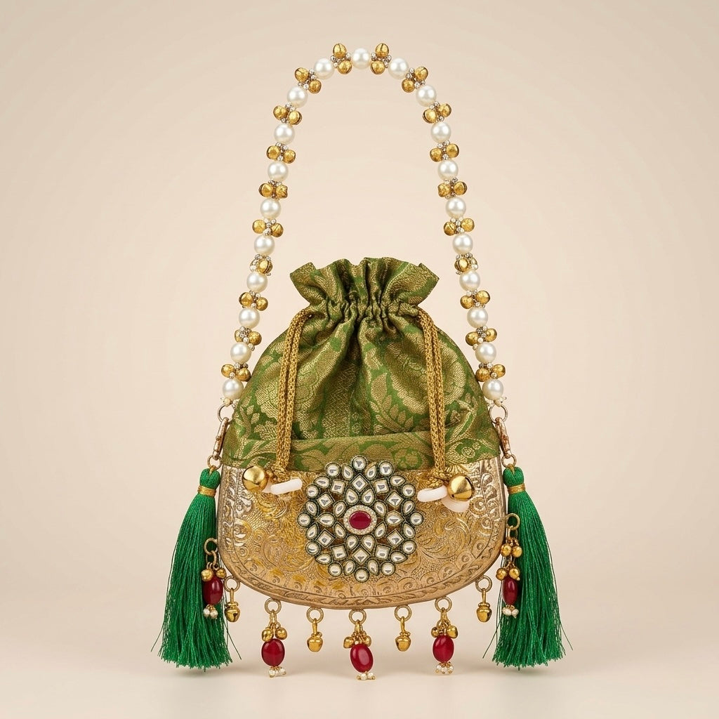 Golden Heritage Pearl Potli