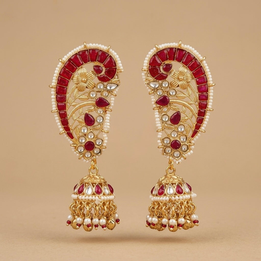 Scarlet Sway Jhumkas