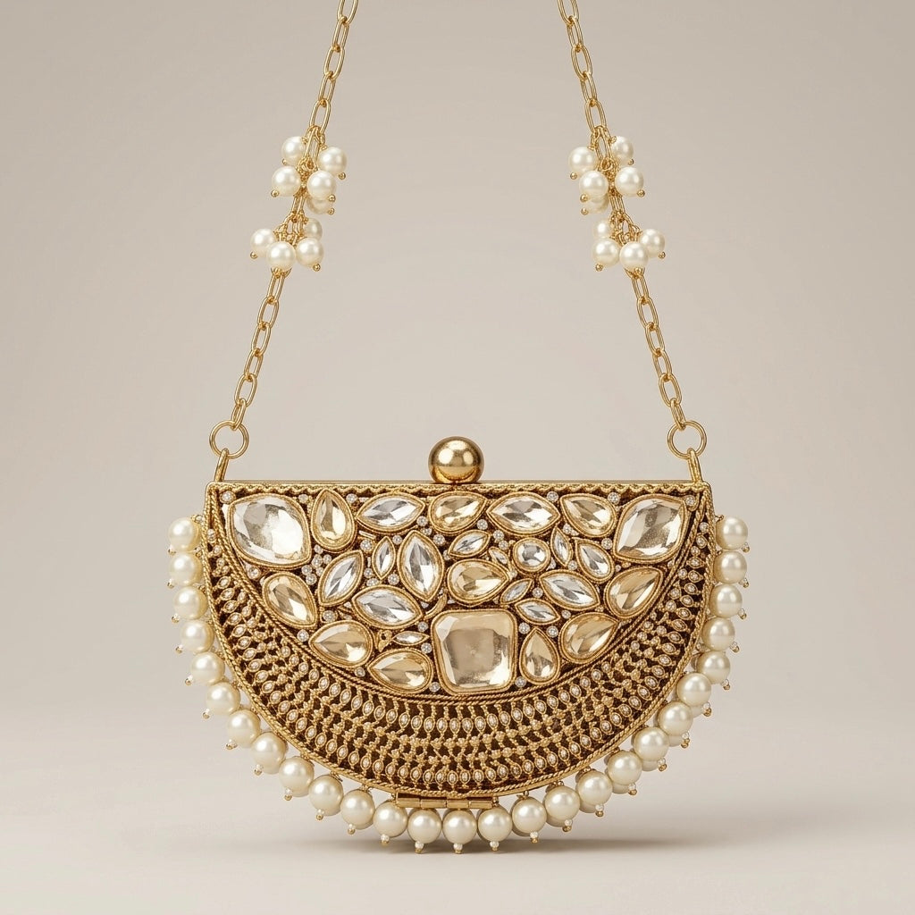 The Pearl Luna Clutch