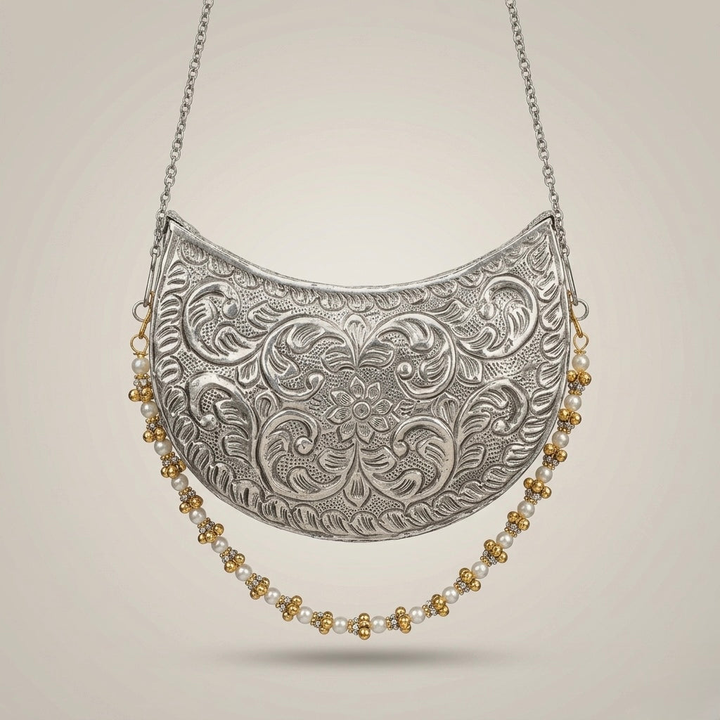 Silver Scroll Crescent