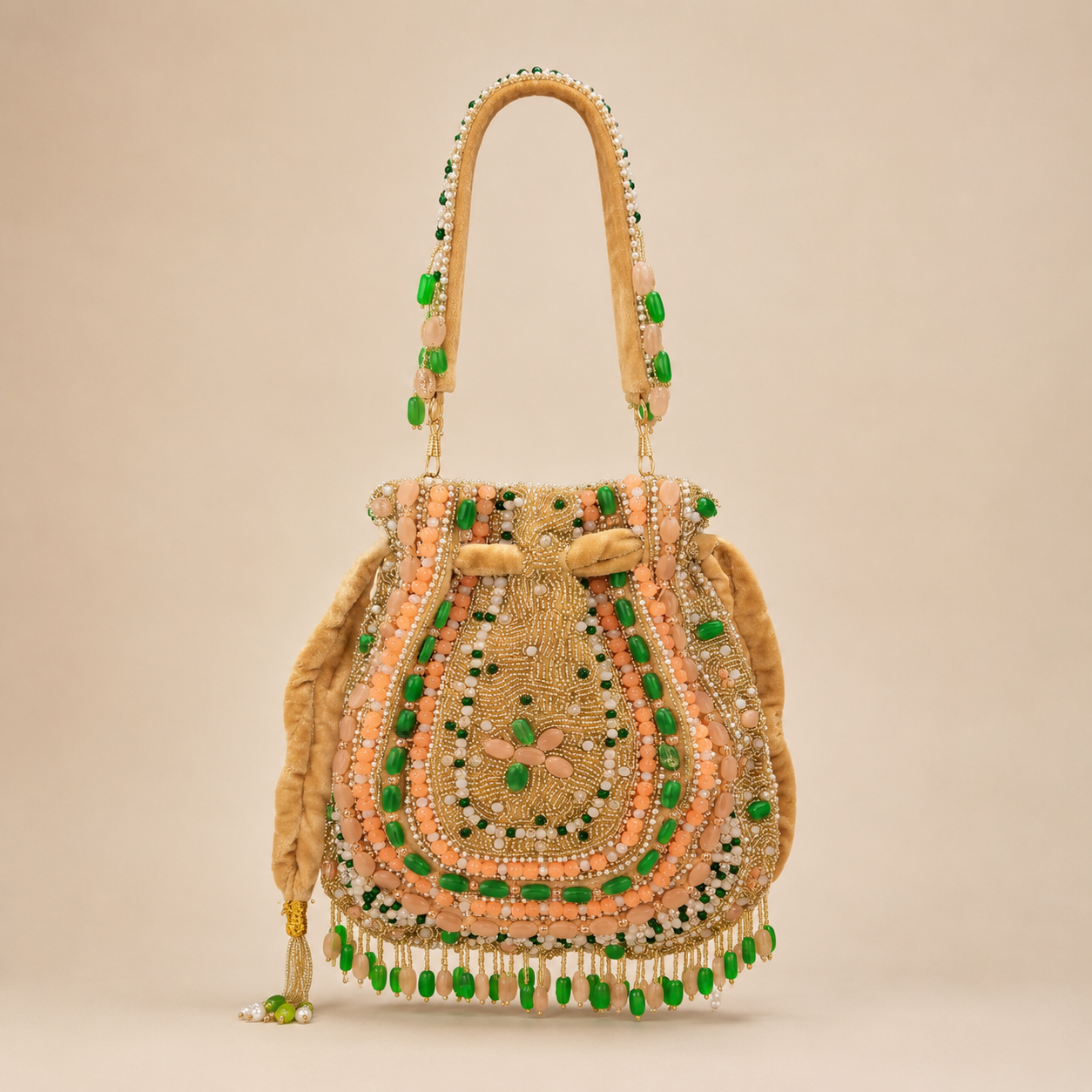 Emerald Blush Potli