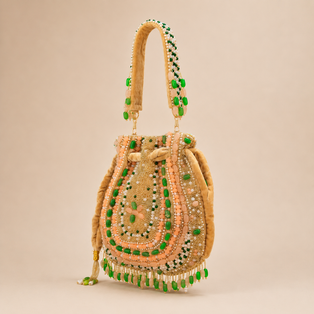 Emerald Blush Potli