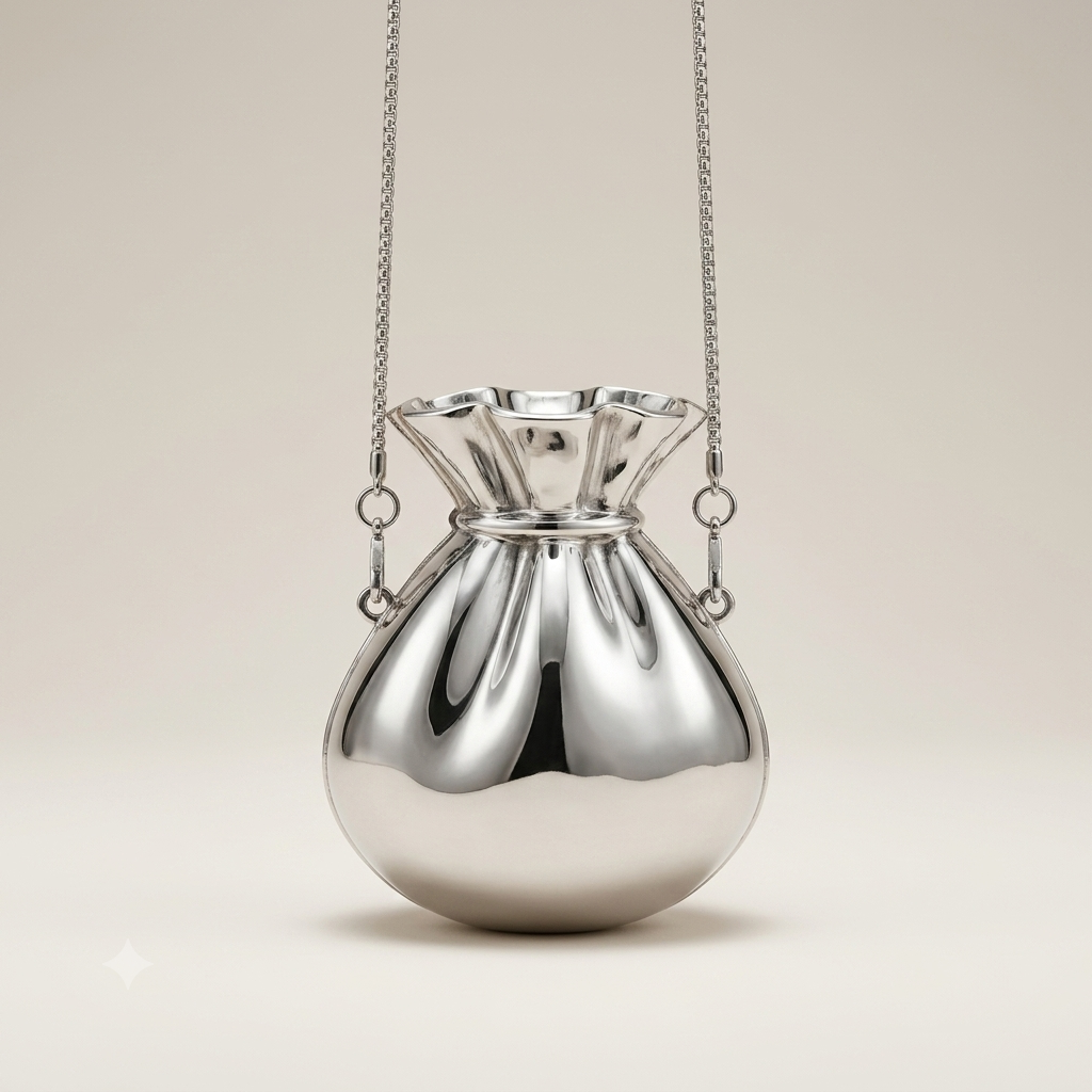 The Luna Metallic Pouch