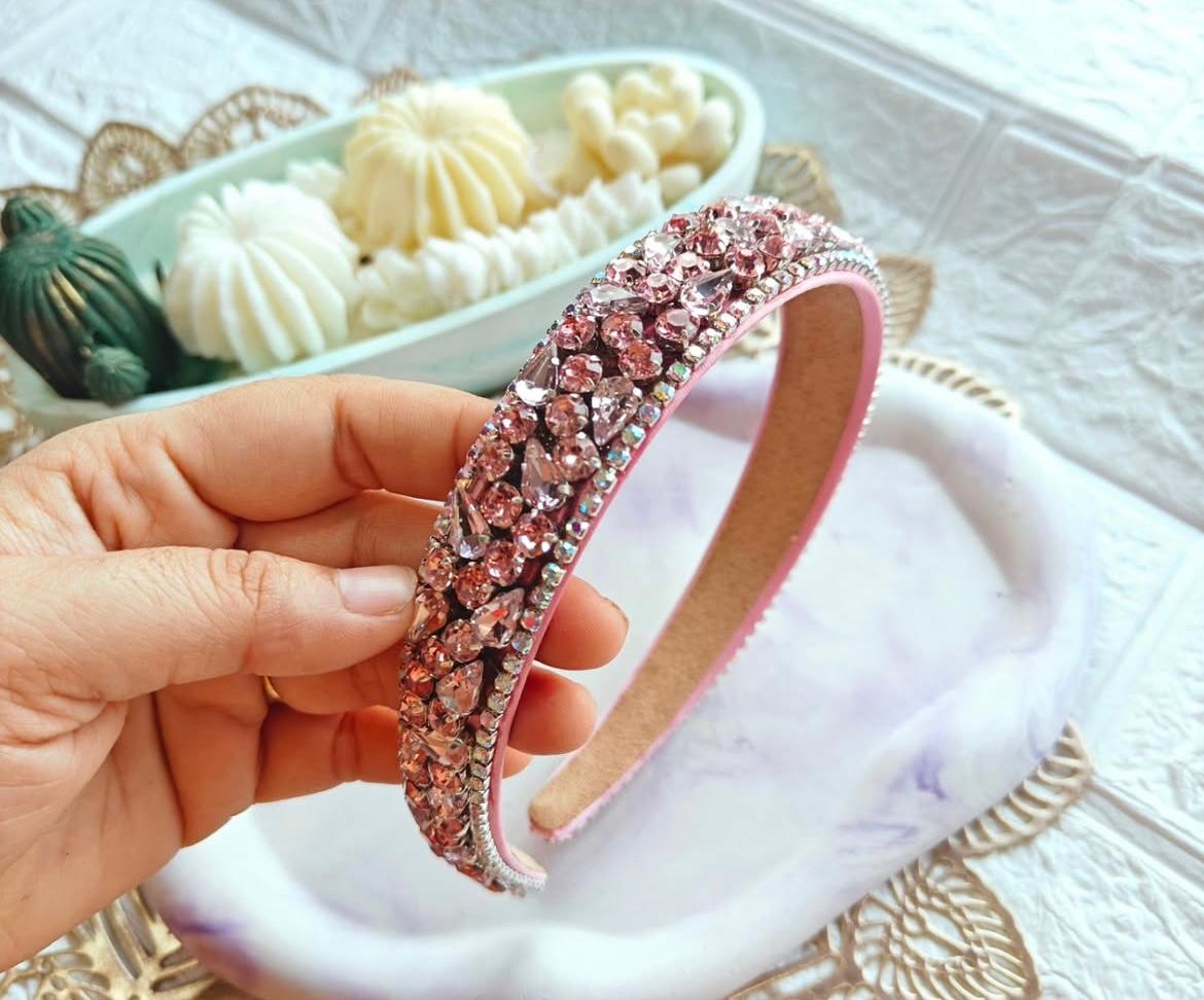 Pink Stardust Charm- Hair Band