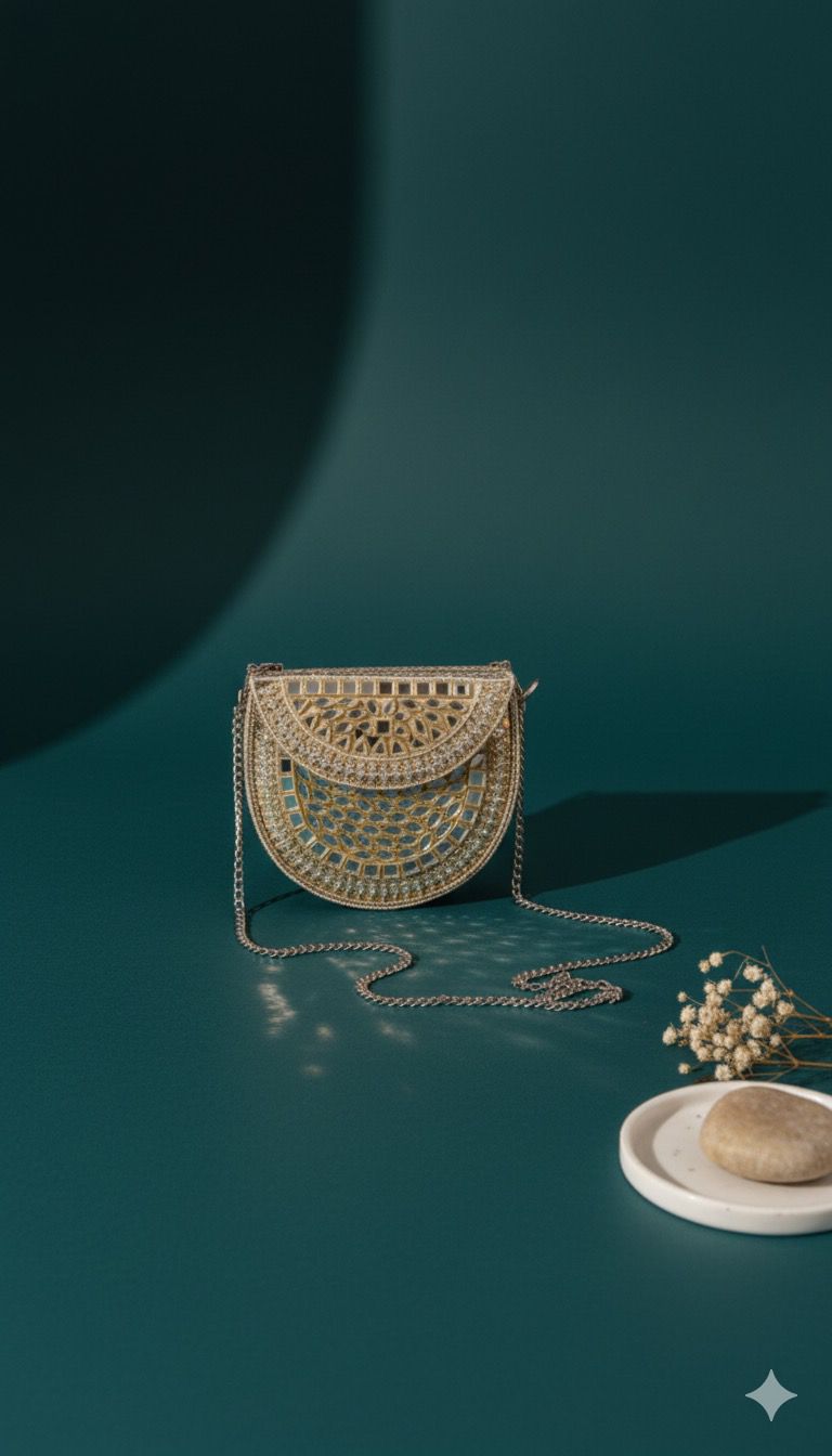 Mini Kundan Coin - Bag