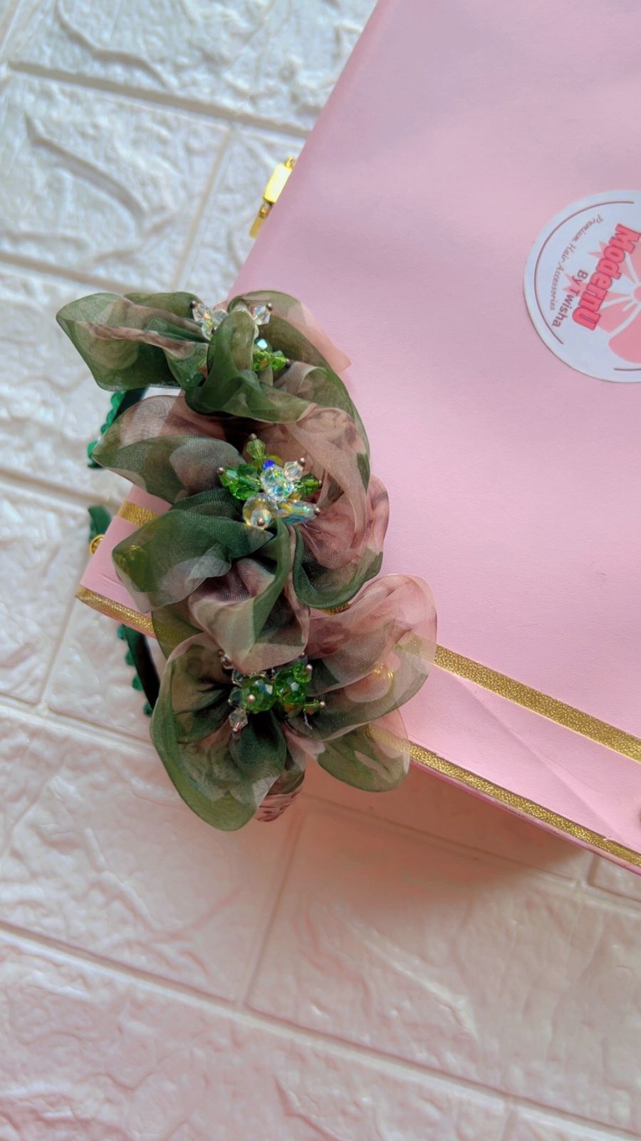Floral Crystal Organz - Hairband