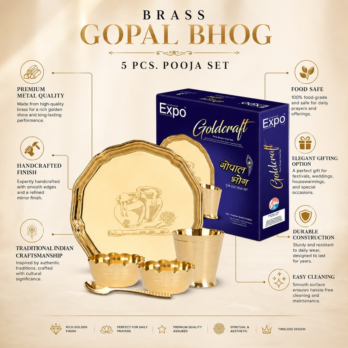 Brass Gopal bhog