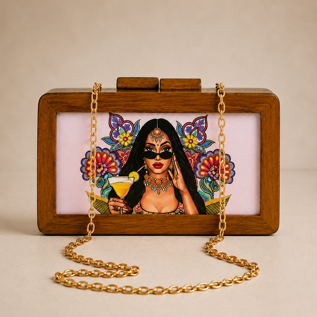 Heritage Muse Wooden Clutch