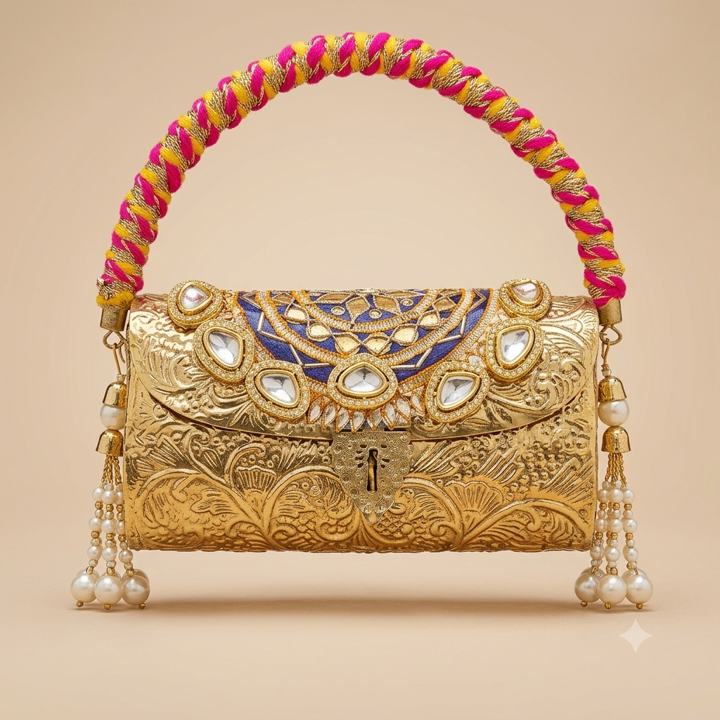 Royal Kundan Heirloom Clutch