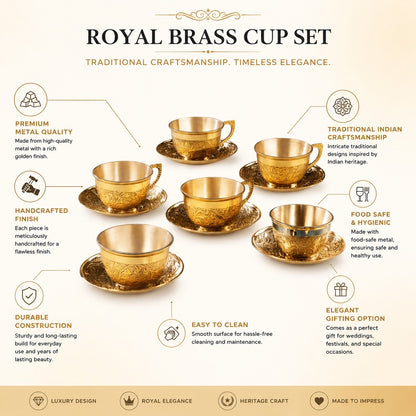 BRASS CUP SET ( 12PCS )