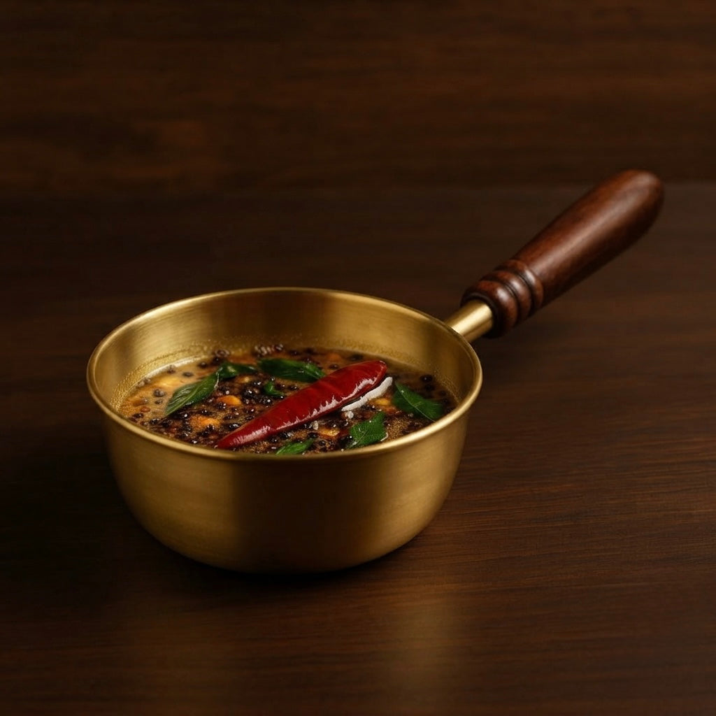 Brass Tadka Pan, weight - 190gm