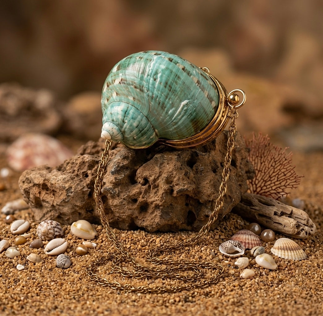 Azure Shell-Case Mini Coin - Bag