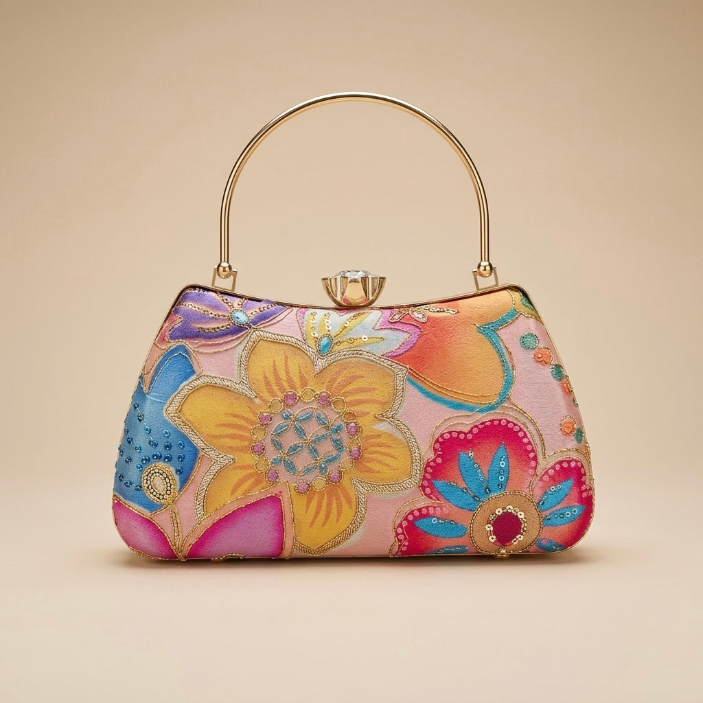 Vibrant Bloom Clutch