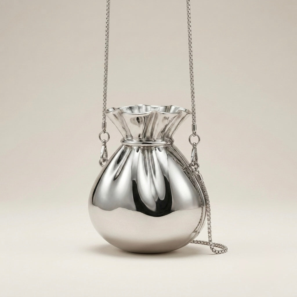 The Luna Metallic Pouch