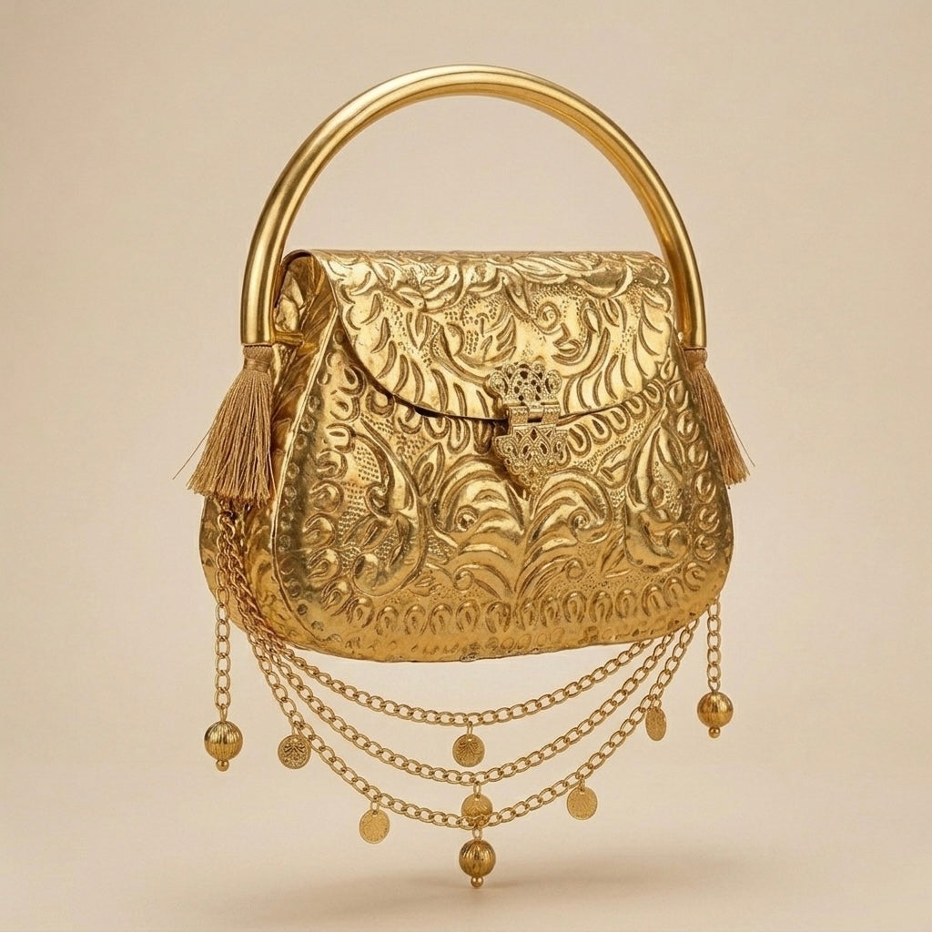 Vintage Aura Metal Clutch
