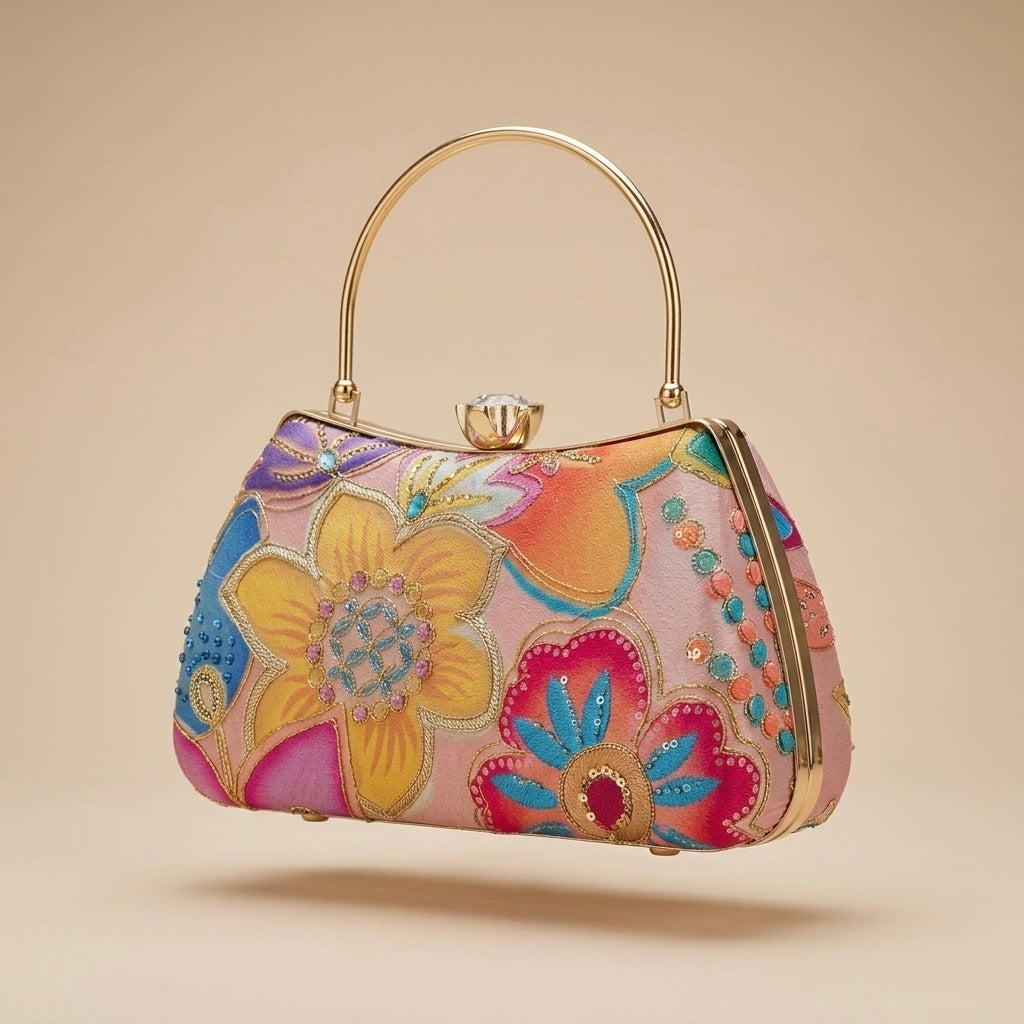 Vibrant Bloom Clutch