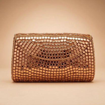 The Rose Gold Mosaic Clutch