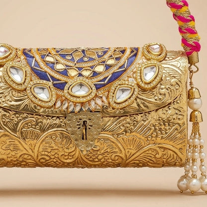 Royal Kundan Heirloom Clutch