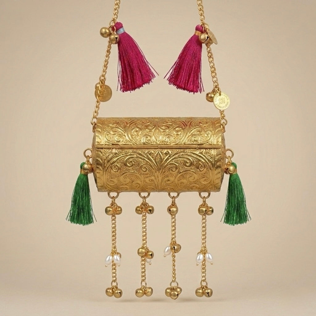 Mini Coin Gilded Cascade Minaudiere
