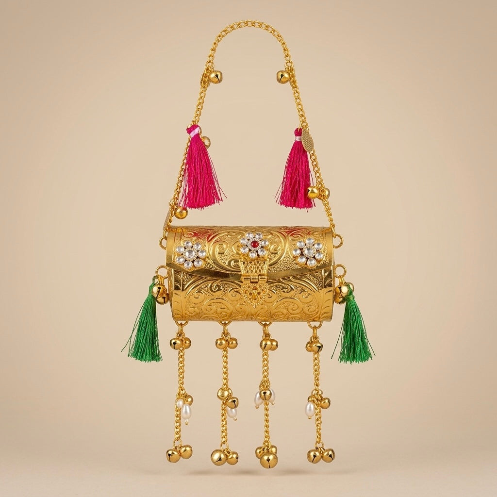 Mini Coin Gilded Cascade Minaudiere