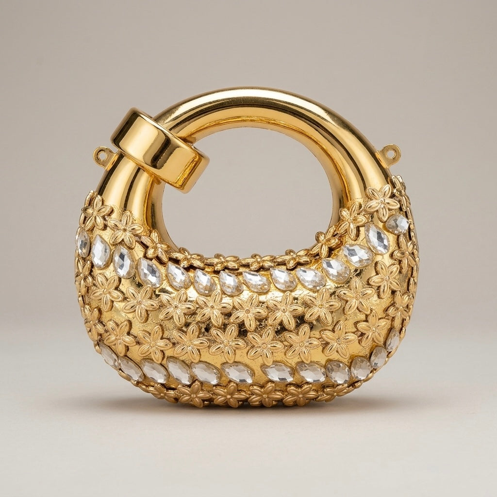 Aura Floral Crescent mini coin - bag