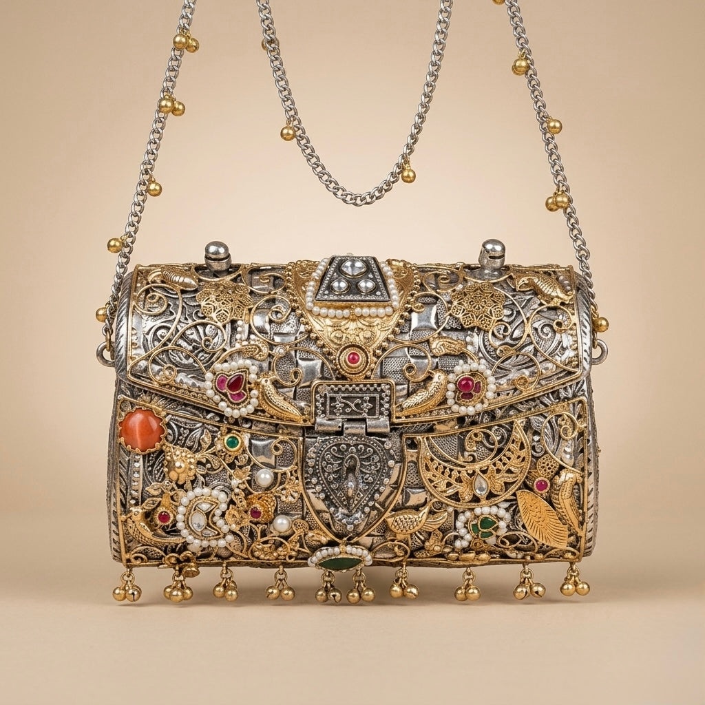 Rajwada Crescent Clutch