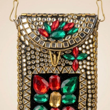 Zaveri Kundan Mobile Pouch - Bag