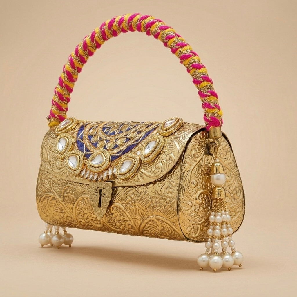 Royal Kundan Heirloom Clutch