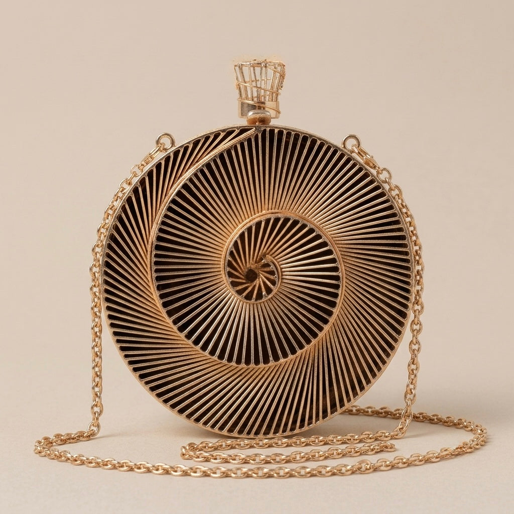 The Golden Swirl Clutch