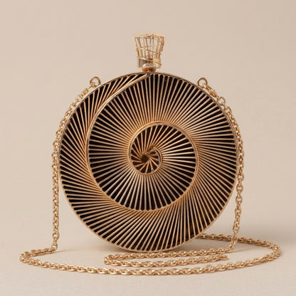 The Golden Swirl Clutch
