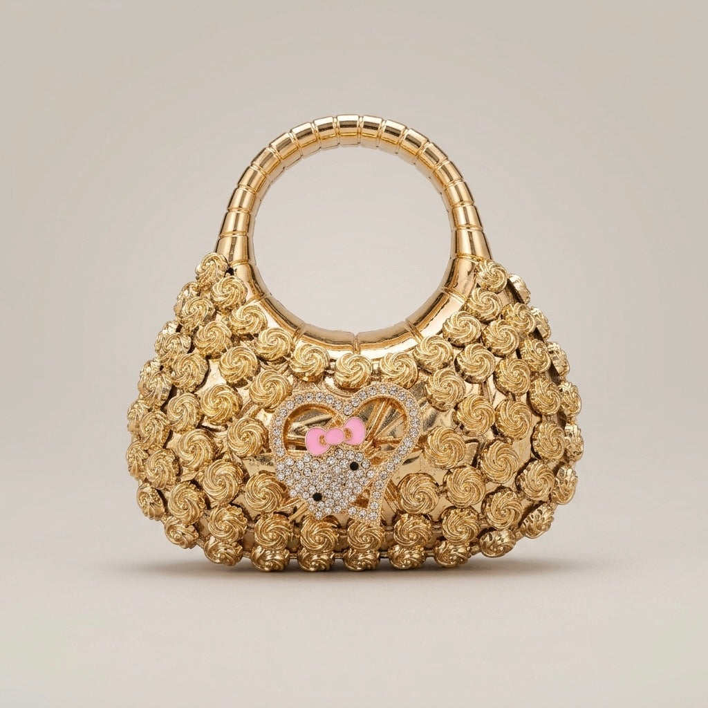 The Golden Rosette mini coin - bag