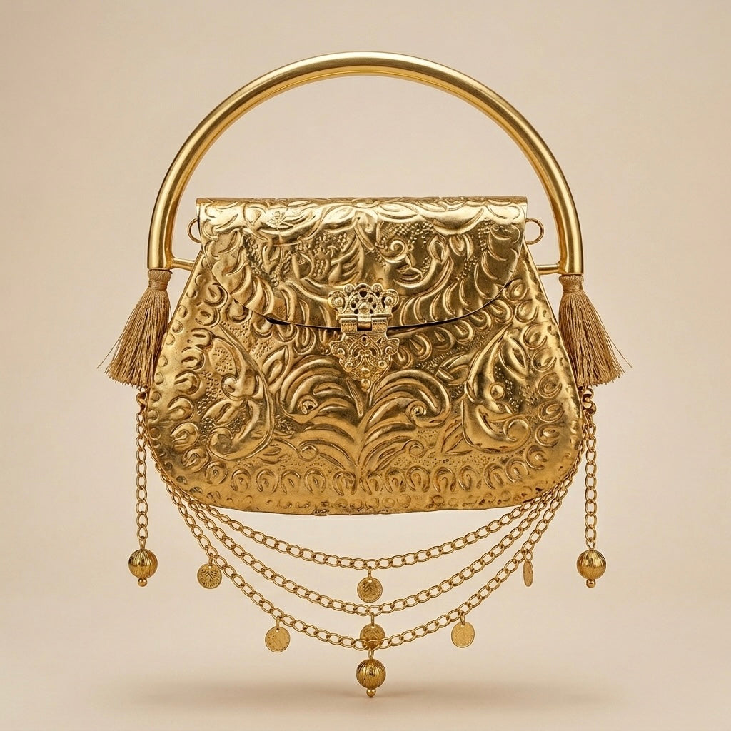 Vintage Aura Metal Clutch