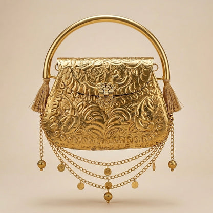Vintage Aura Metal Clutch