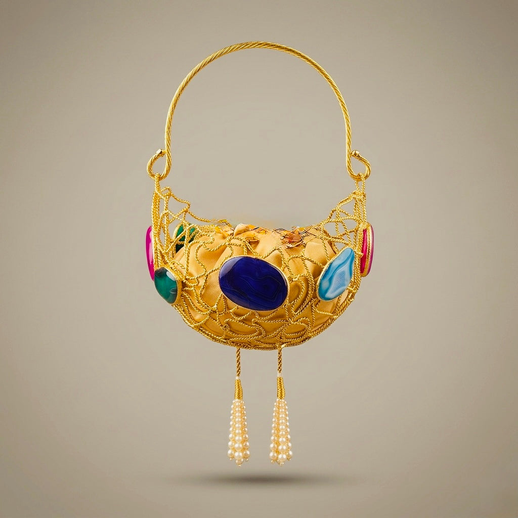 Aura Stone Cage Clutch