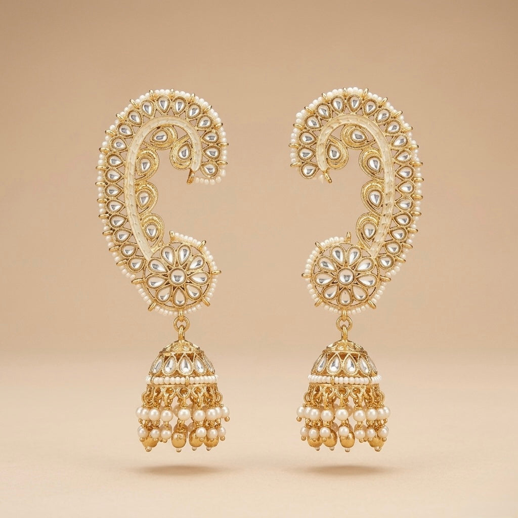 The Crowned Kundan Jhumkas