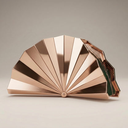 The Rose Gold Fan Clutch