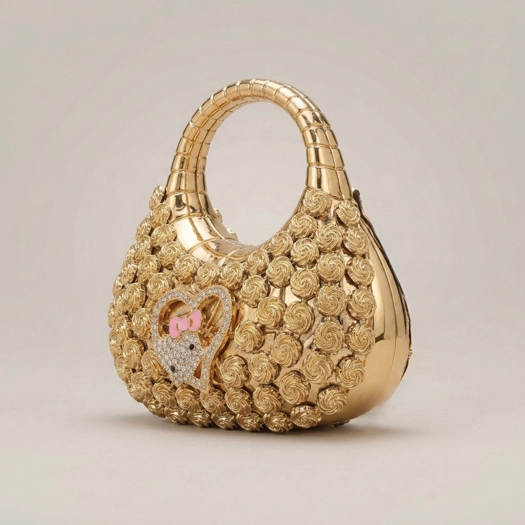 The Golden Rosette mini coin - bag