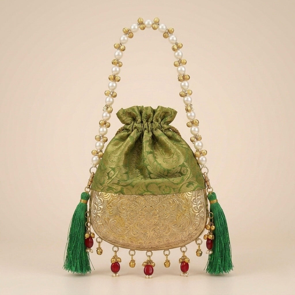 Golden Heritage Pearl Potli