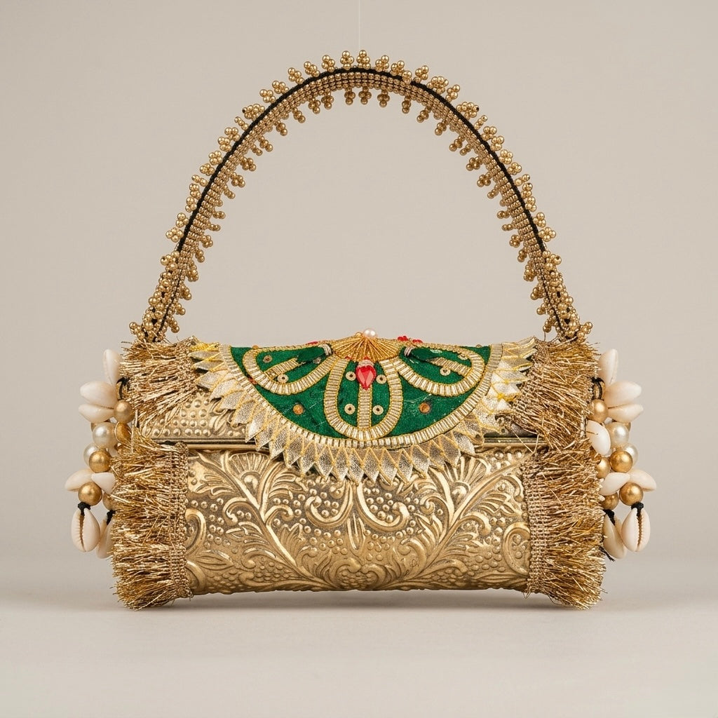 Zoya Gold Fringe Handbag