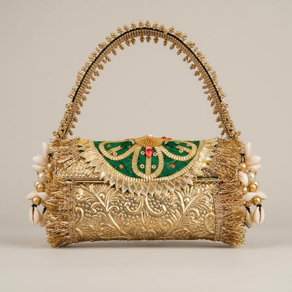 Zoya Gold Fringe Handbag