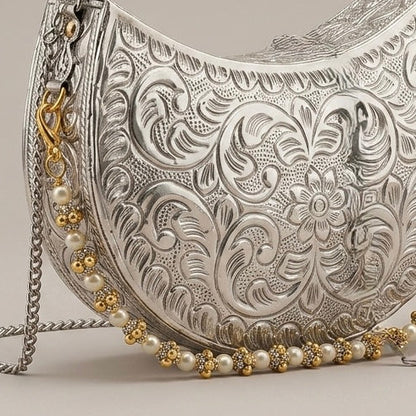 Silver Scroll Crescent