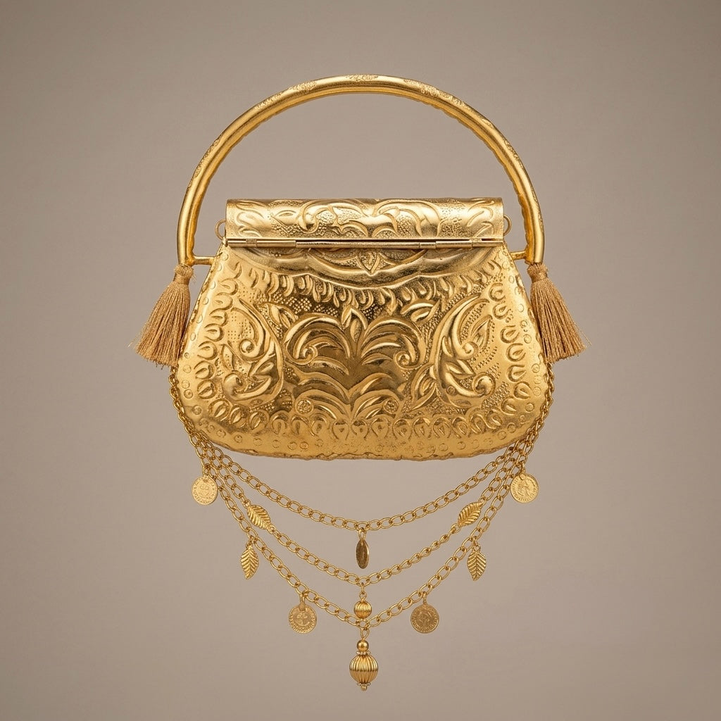 Vintage Aura Metal Clutch