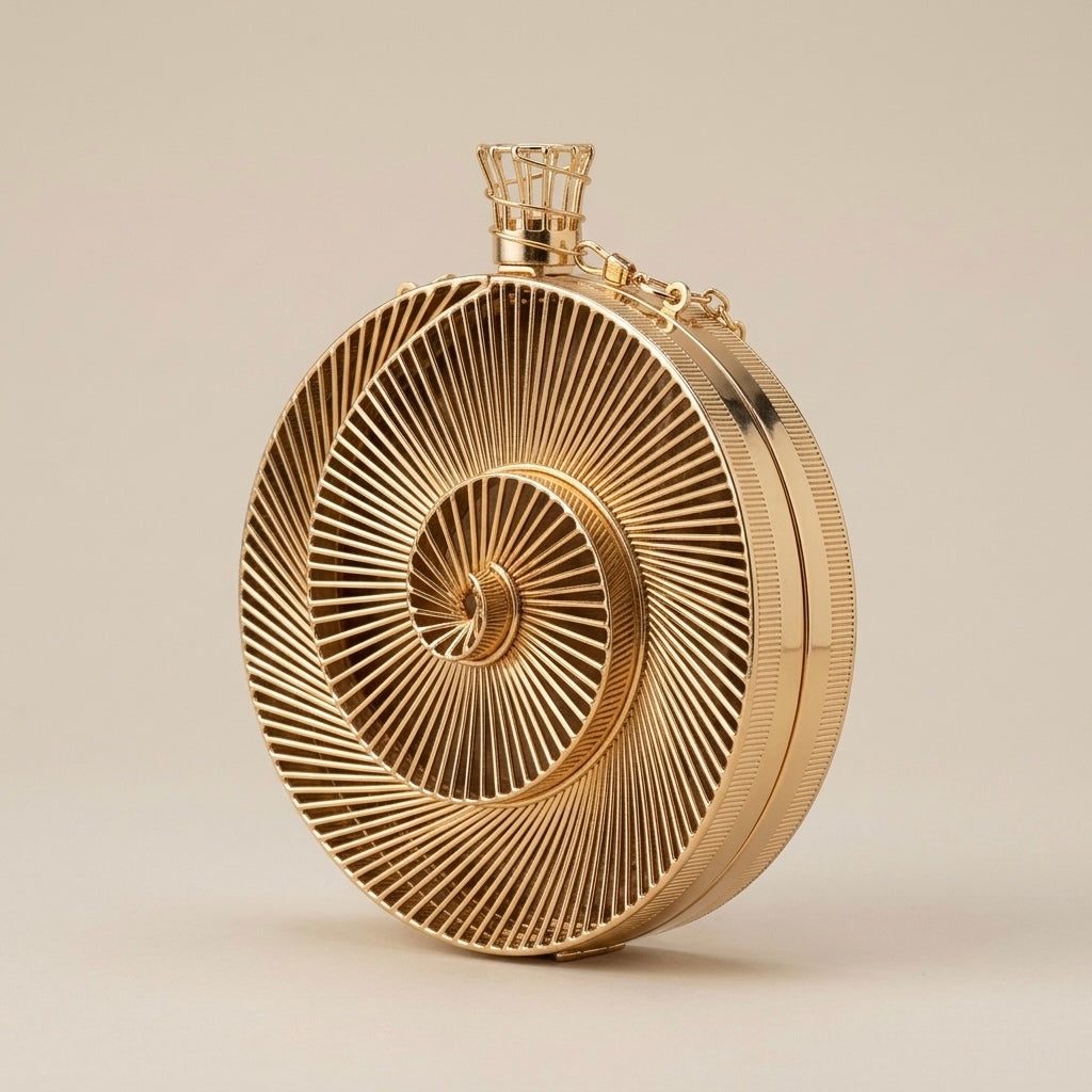 The Golden Swirl Clutch