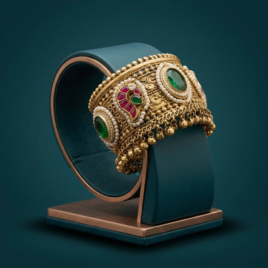 Rajwadi Emerald Bangle