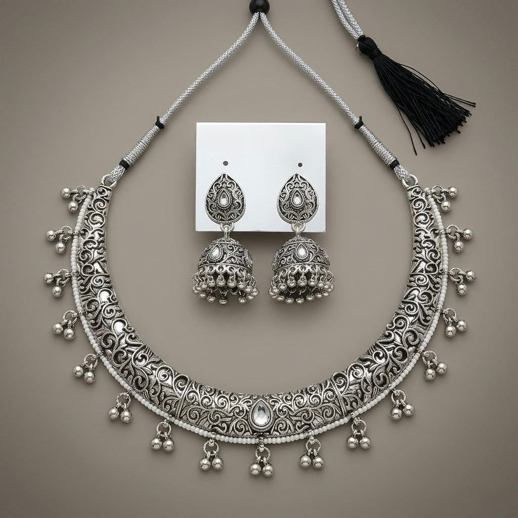 Aura Oxidized Choker Set