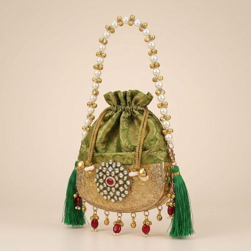 Golden Heritage Pearl Potli