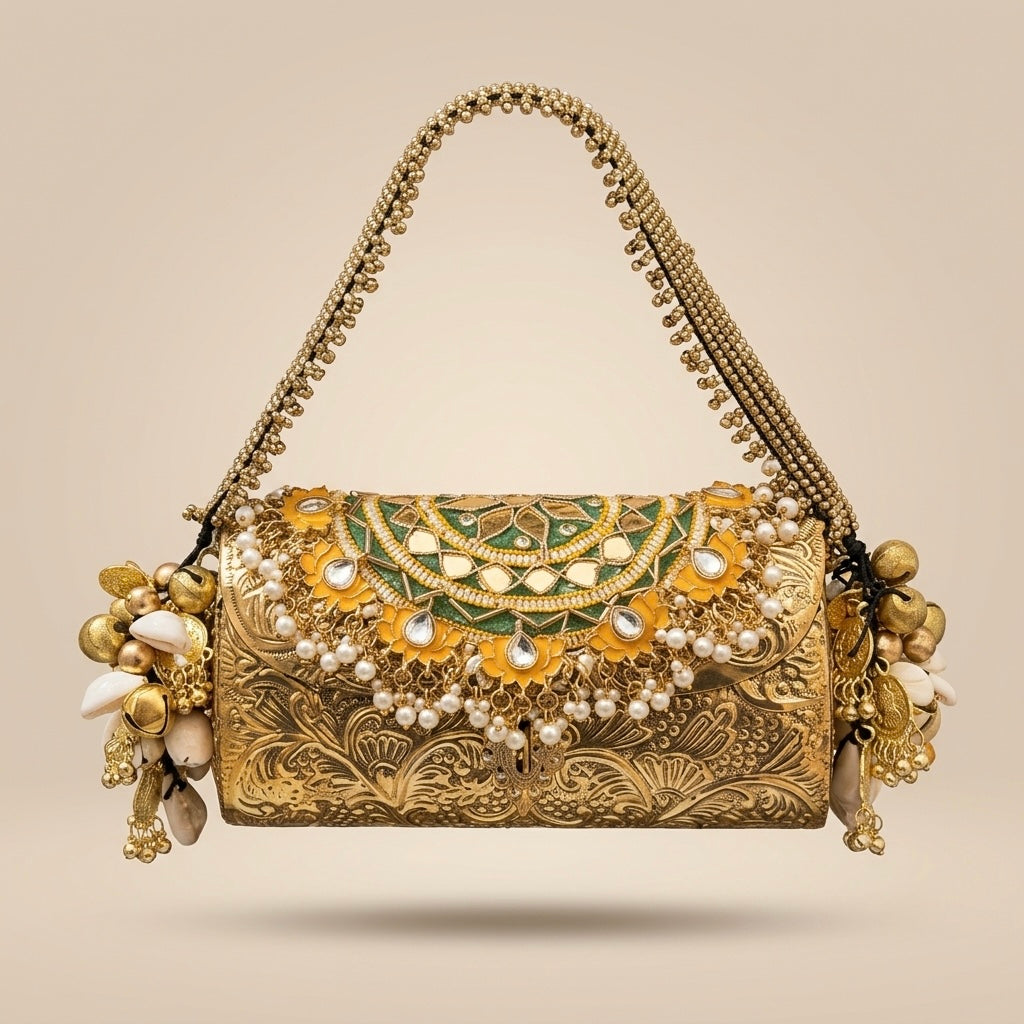 Royal Gold Barrel Bag