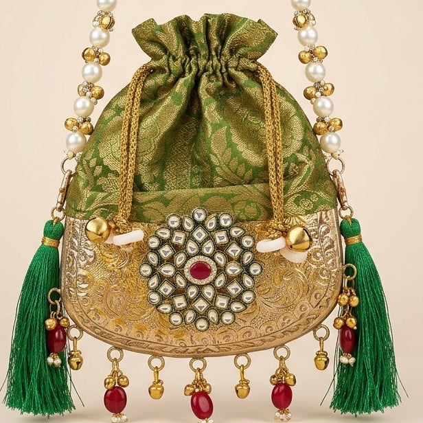 Golden Heritage Pearl Potli